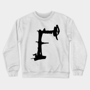 Dark and Gritty Letter F from the alphabet Crewneck Sweatshirt